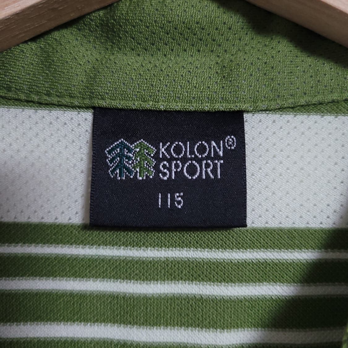 (115) 코오롱스포츠 스트라이프 긴팔 티셔츠 하프집업 작업복 등산복 상품이미지2