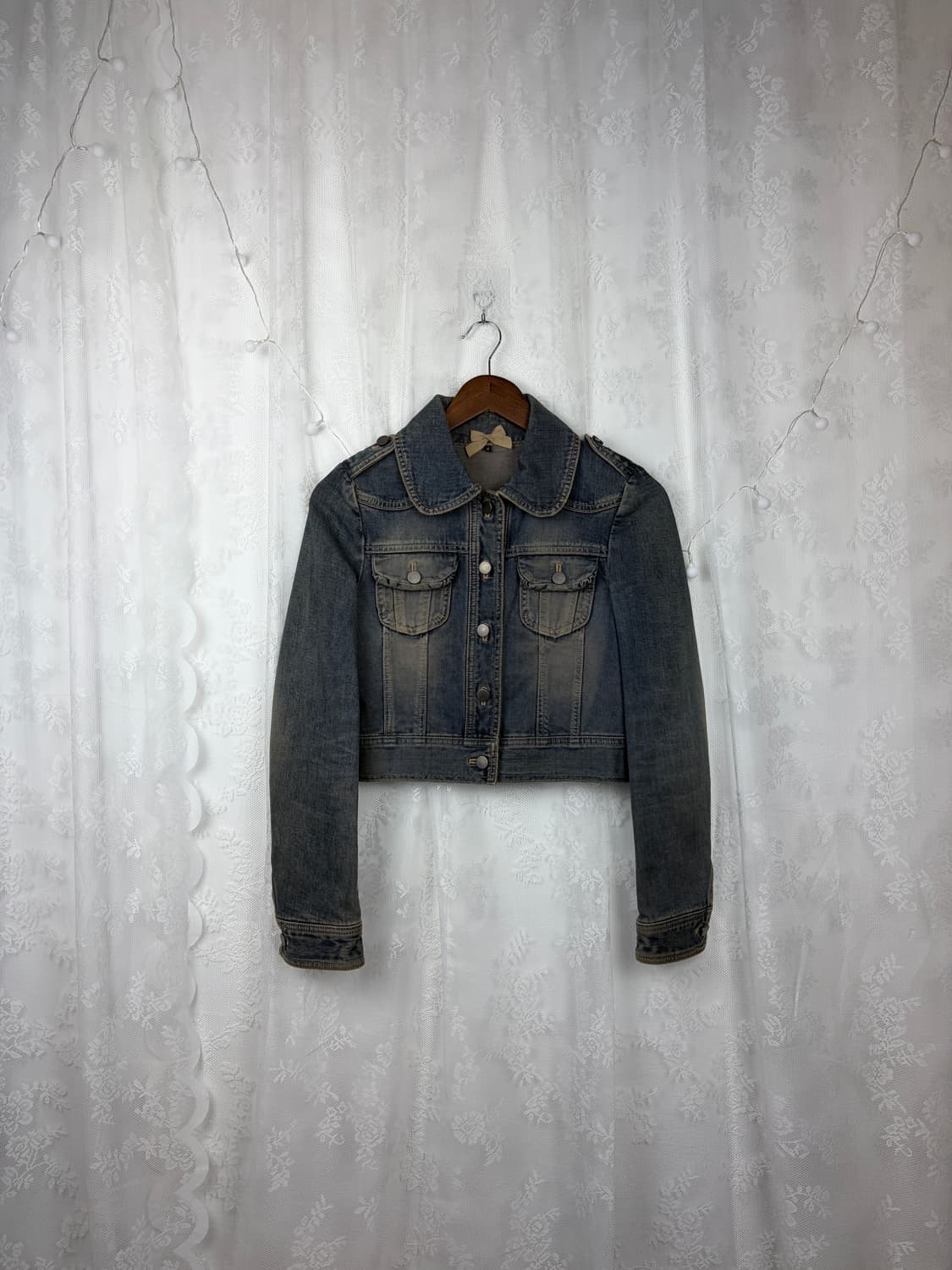 O’2nd Cropped Vintage Denim Jacket 상품이미지1