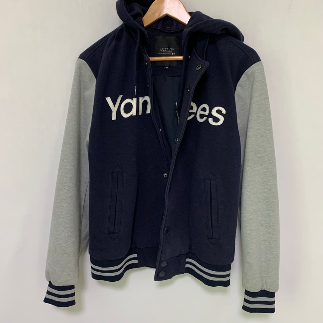 MLB 양키스 후드 스타디움 봄버자켓 네이비 그레이 야구 점퍼 95 상품이미지6
