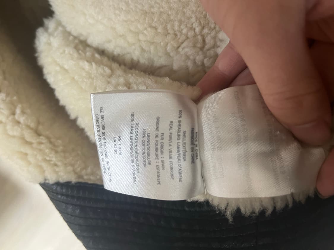 헬무트랭 천연 가죽 양털 안감 무스탕 상품이미지5