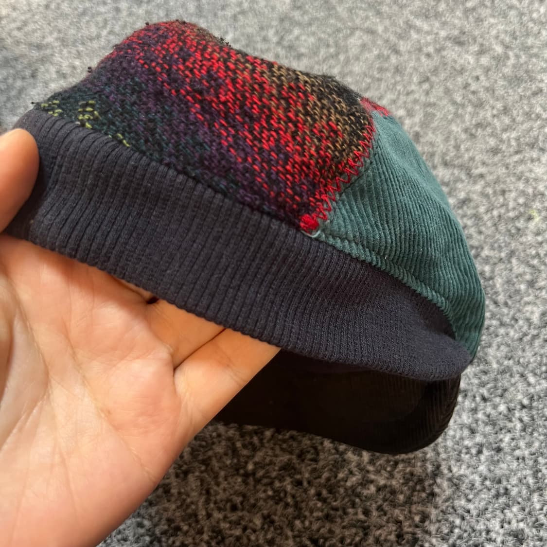 Jpn 빈티지 그레이스햇 컬러 패치워크 헌팅캡 상품이미지4