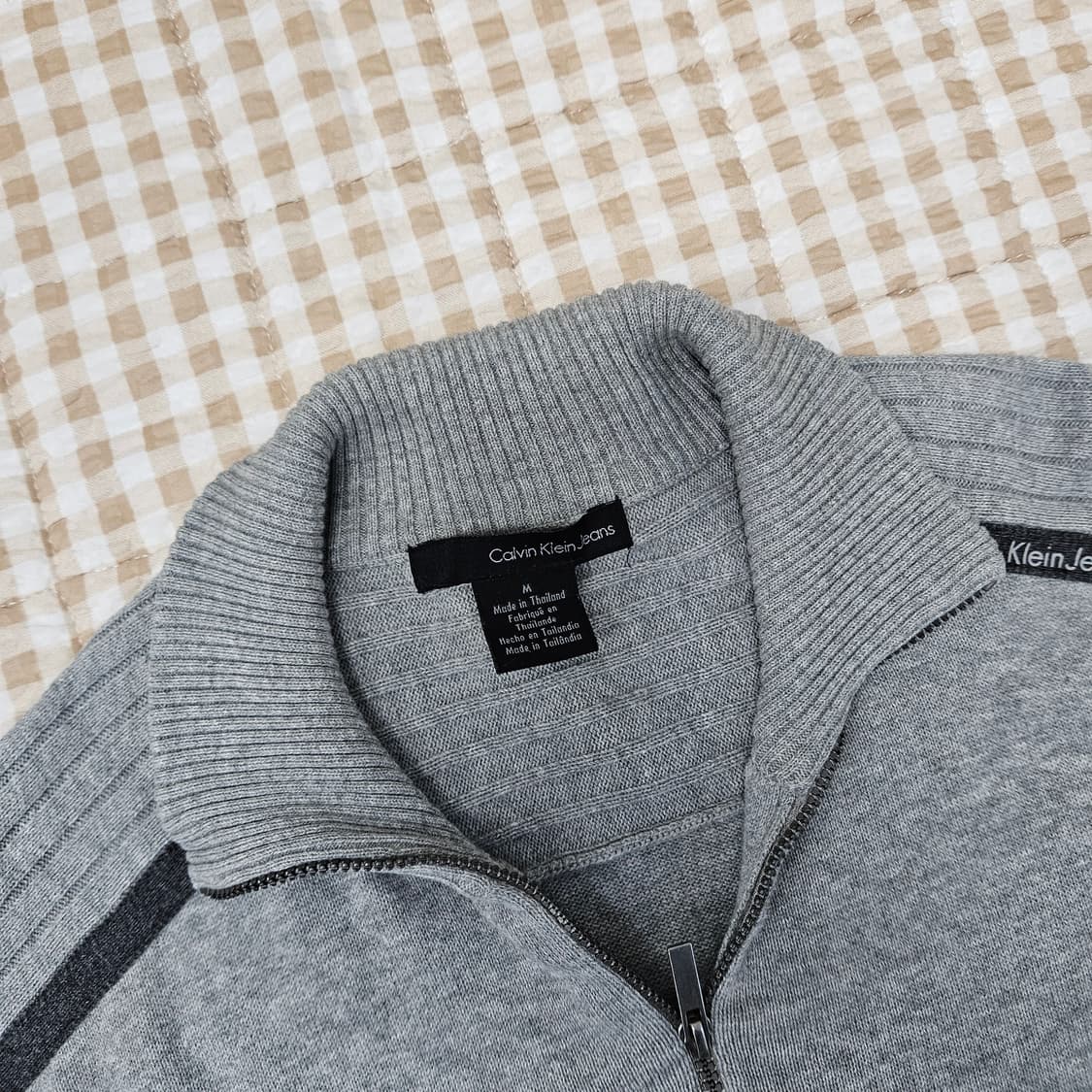 캘빈클라인 반집업 얇은 니트 남자100 상품이미지2