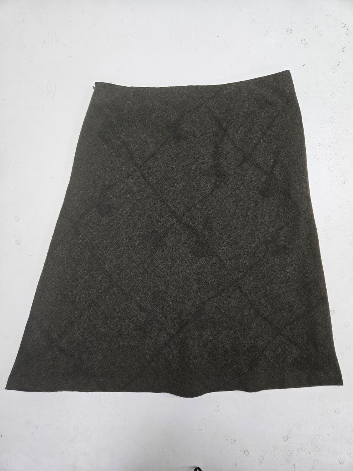 랑방 다크 브라운 모직 다이아 스커트 상품이미지1