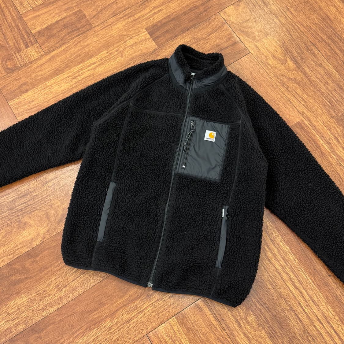 M(100) 칼하트 WIP 블랙 플리스 집업 자켓  상품이미지3