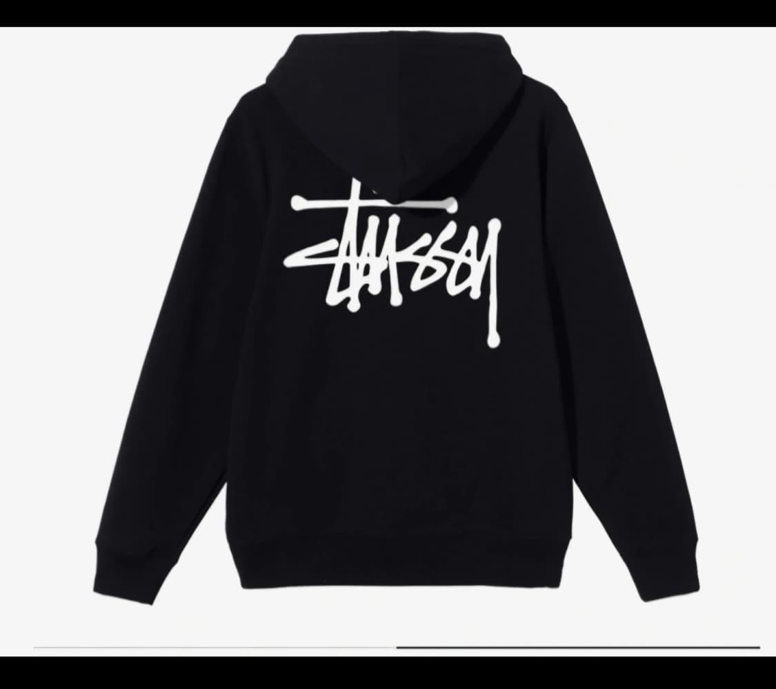 스투시 기모 후드집업 블랙 S 상품이미지5