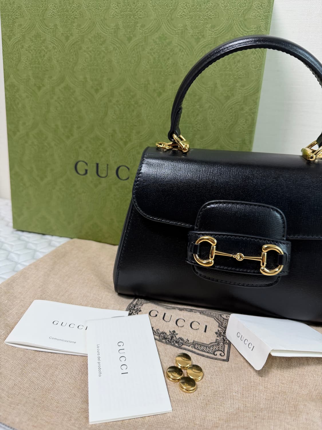 구찌 홀스빗 1955 탑핸들 스트랩 포함 상품이미지1