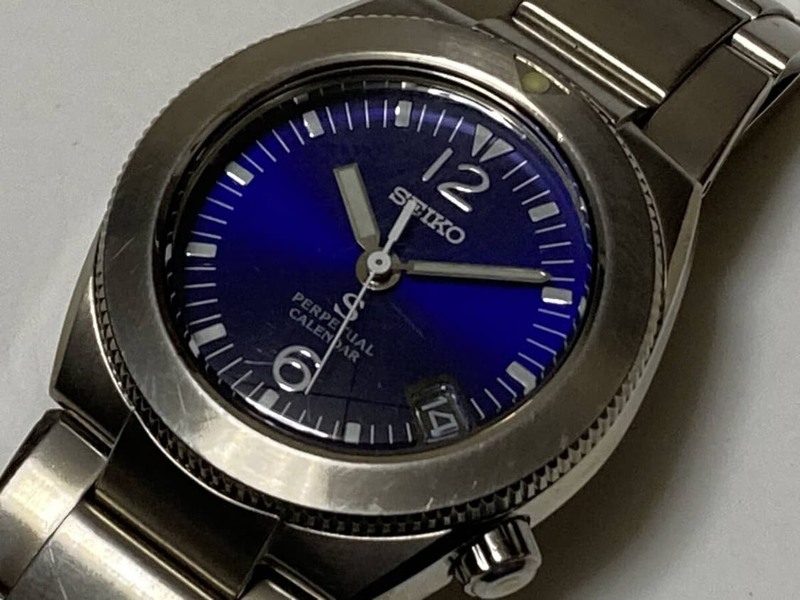 [정품,히든피스] 세이코 빈티지 캘린더 블루 다이얼 시계
 상품이미지2