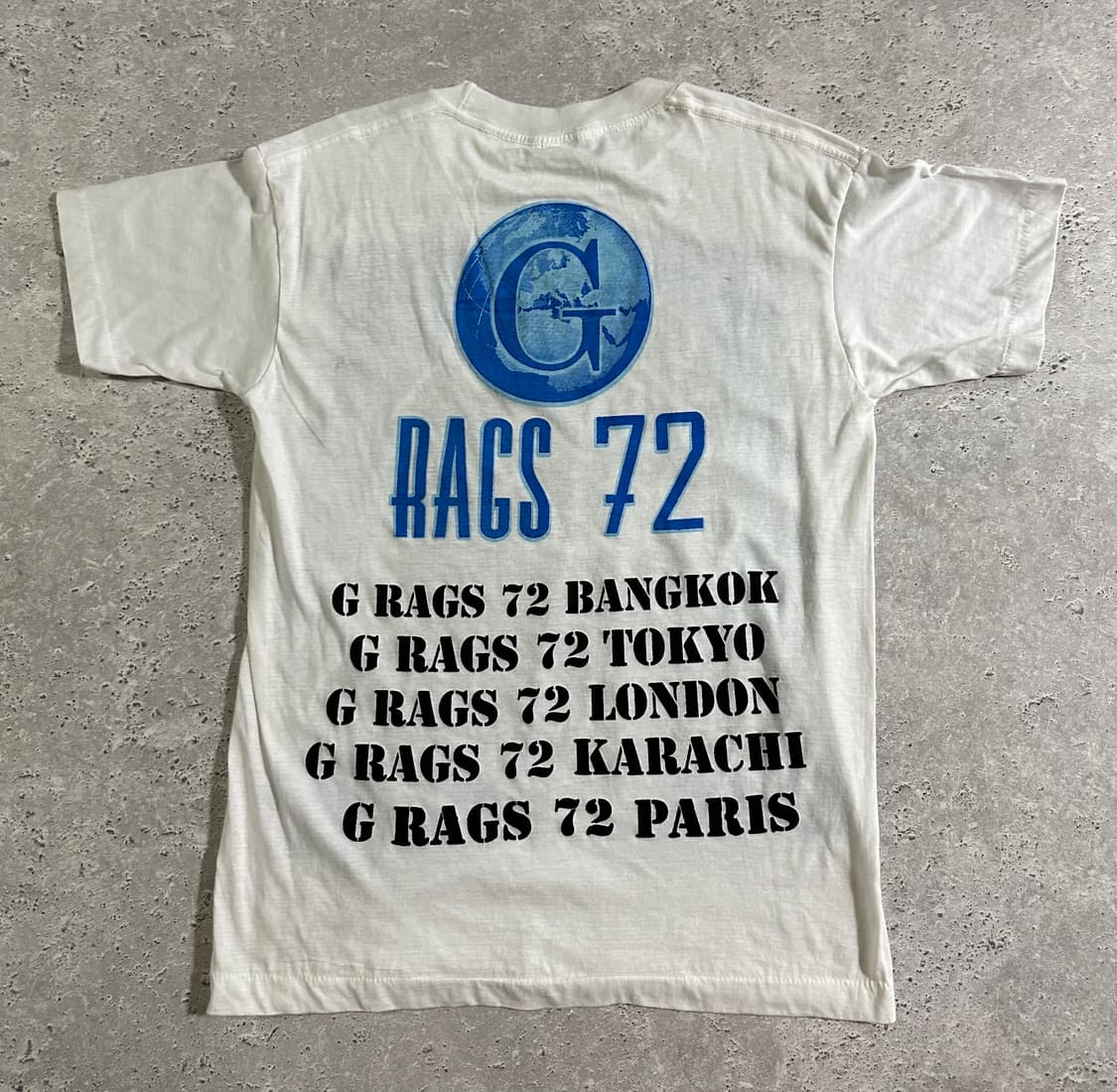 80s USA G RAGS 72 프린트 싱글스티치 /060 상품이미지3