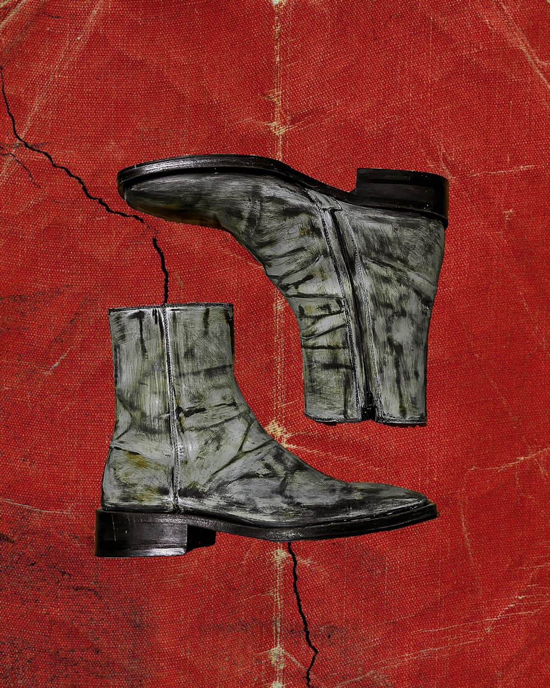 Japanese 90s 러스트 페인티드 스퀘어토 부츠 270 상품이미지1