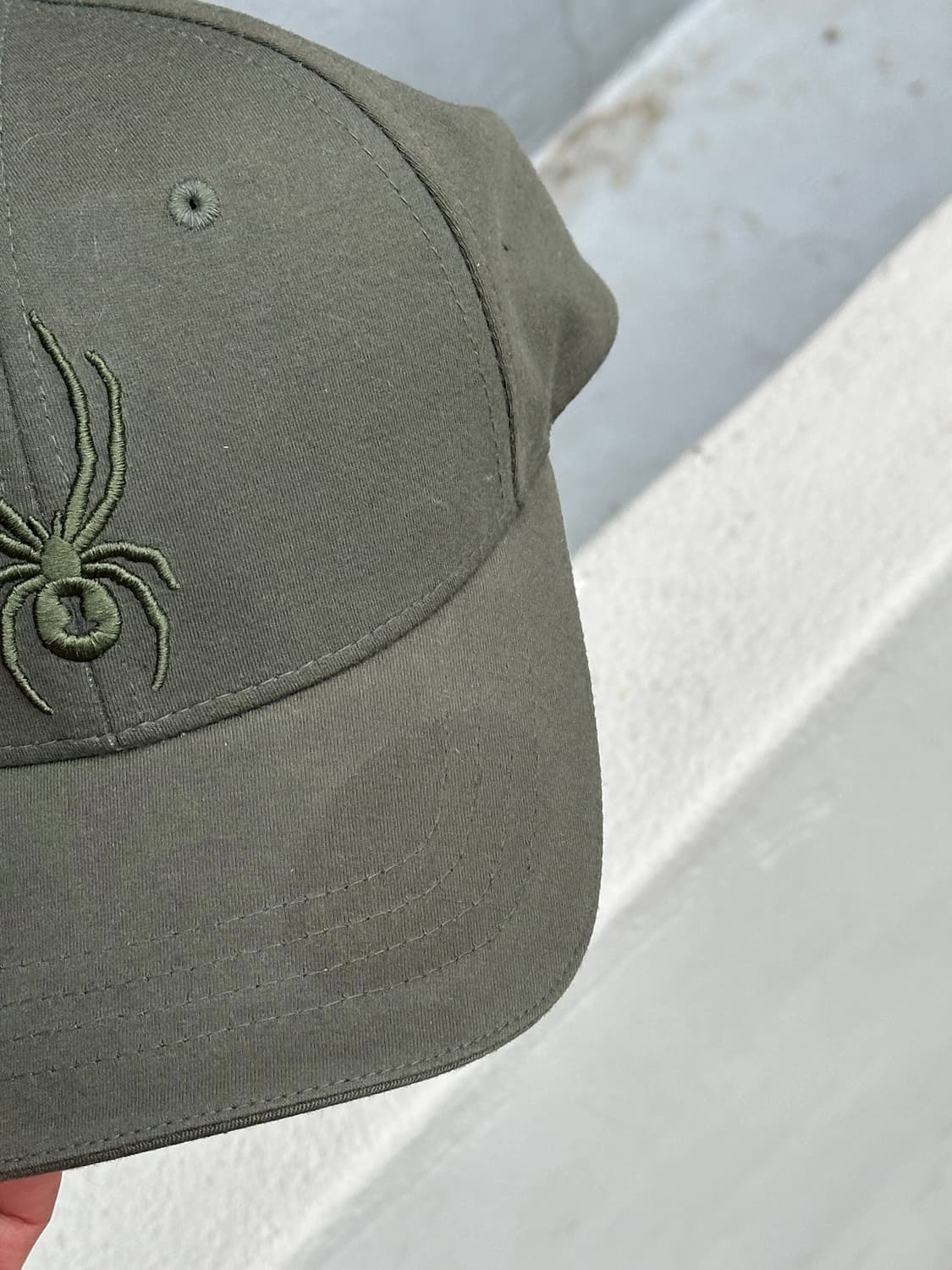 [F] 스파이더 로고 카키색 볼캡 모자 상품이미지5