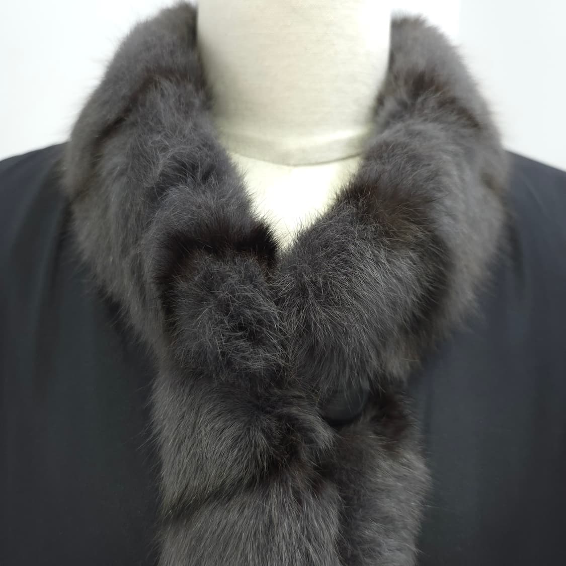 프리미엄 리버시블 천연 실크 100 로리스 모피 롱 코트 상품이미지6