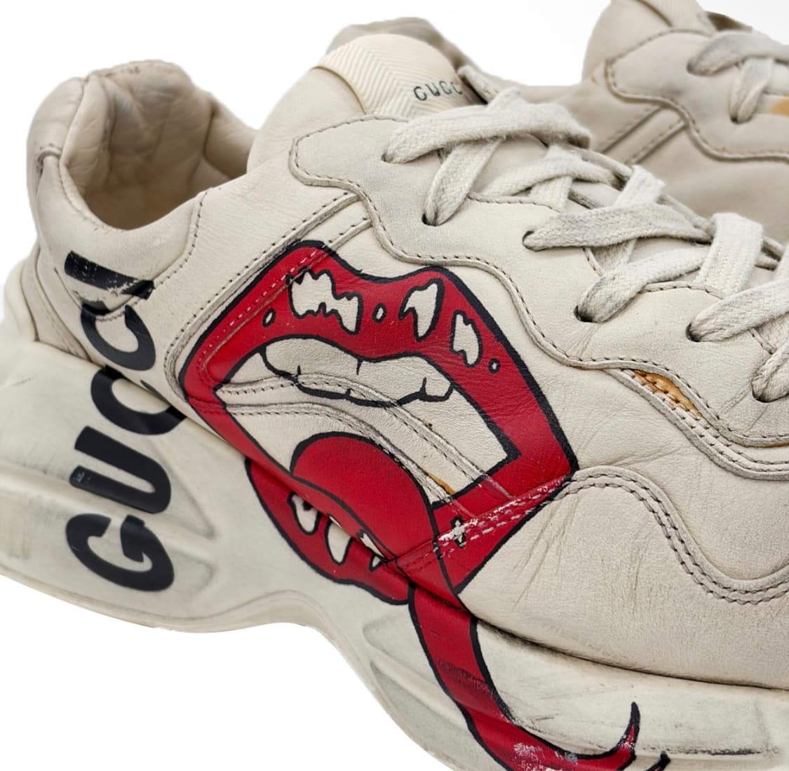 [7.5] 구찌 남성 입술 로고 레더 더티 리이톤 롸이톤 스니커즈 상품이미지7