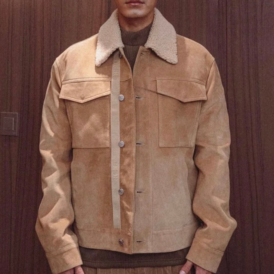 [S+급/46] 디올 시어링 퍼 스웨이드 무스탕 자켓 브라운 상품이미지7