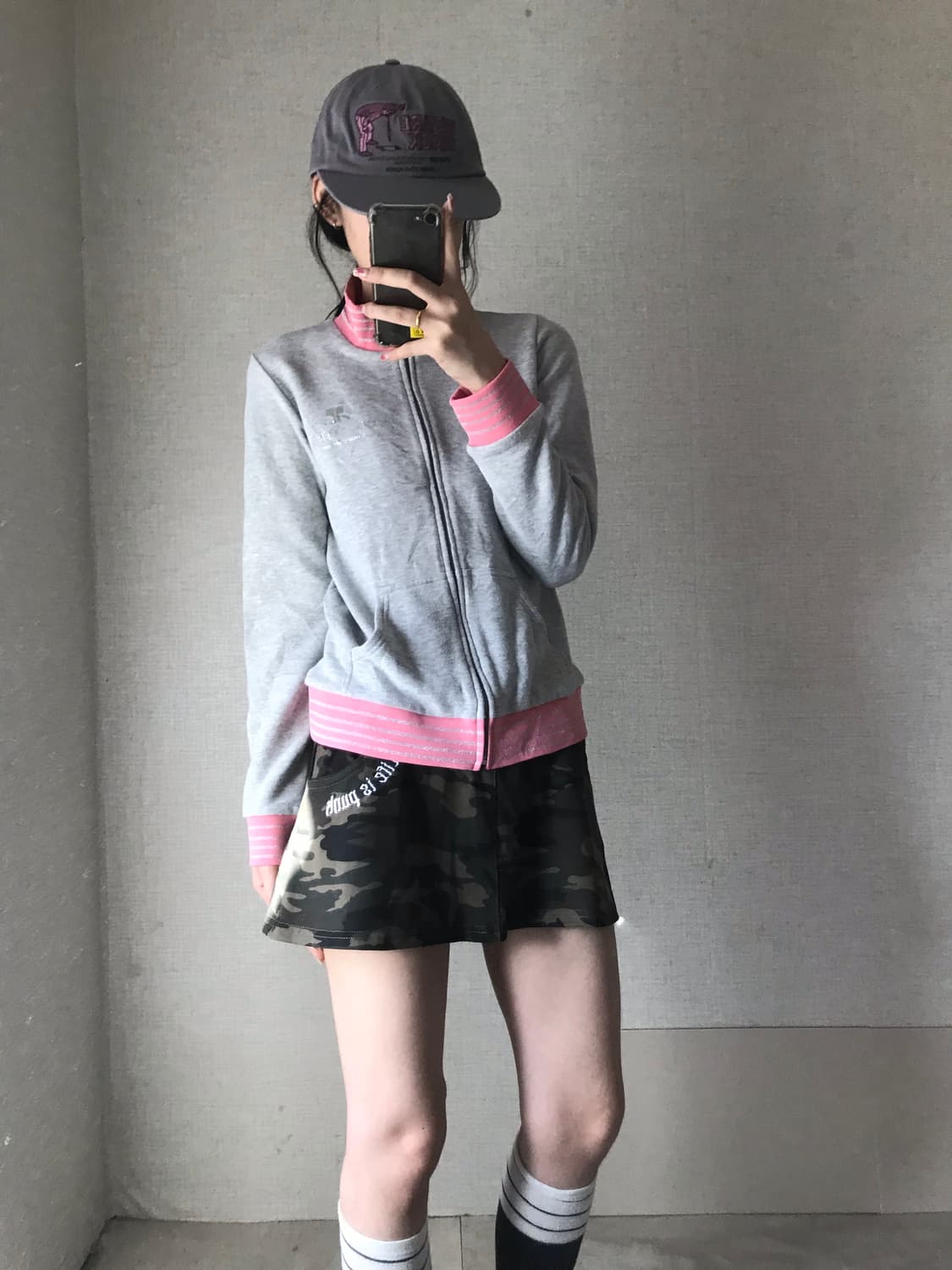 꾸레쥬 그레이 코튼 집업 상품이미지4