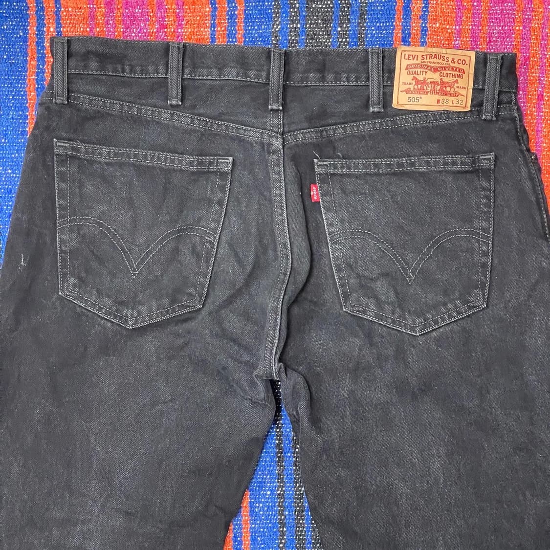 리바이스 505 흑청바지 빈티지 블랙진 데님팬츠  상품이미지7