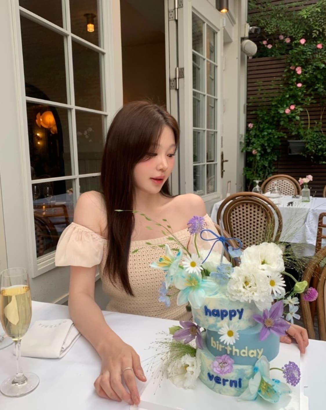 Verni 베르니 쉘리 쉬폰 니트 상품이미지1