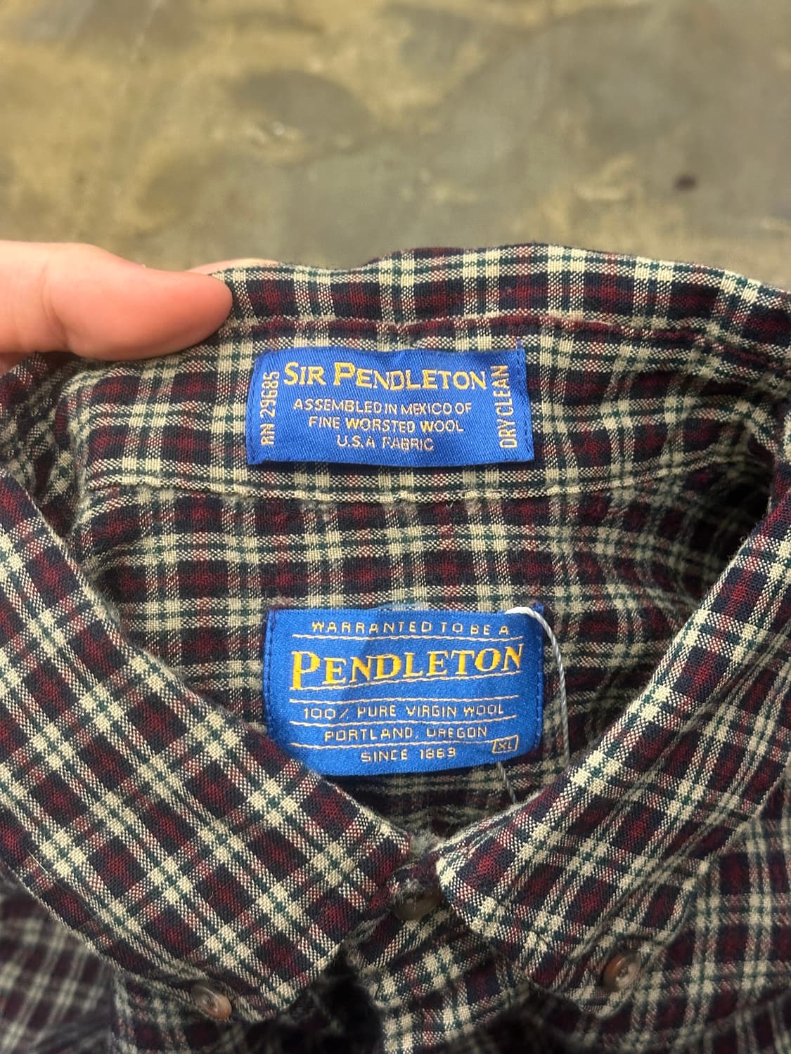 PENDLETON 펜들턴 버진 울 체크셔츠 XL 상품이미지4