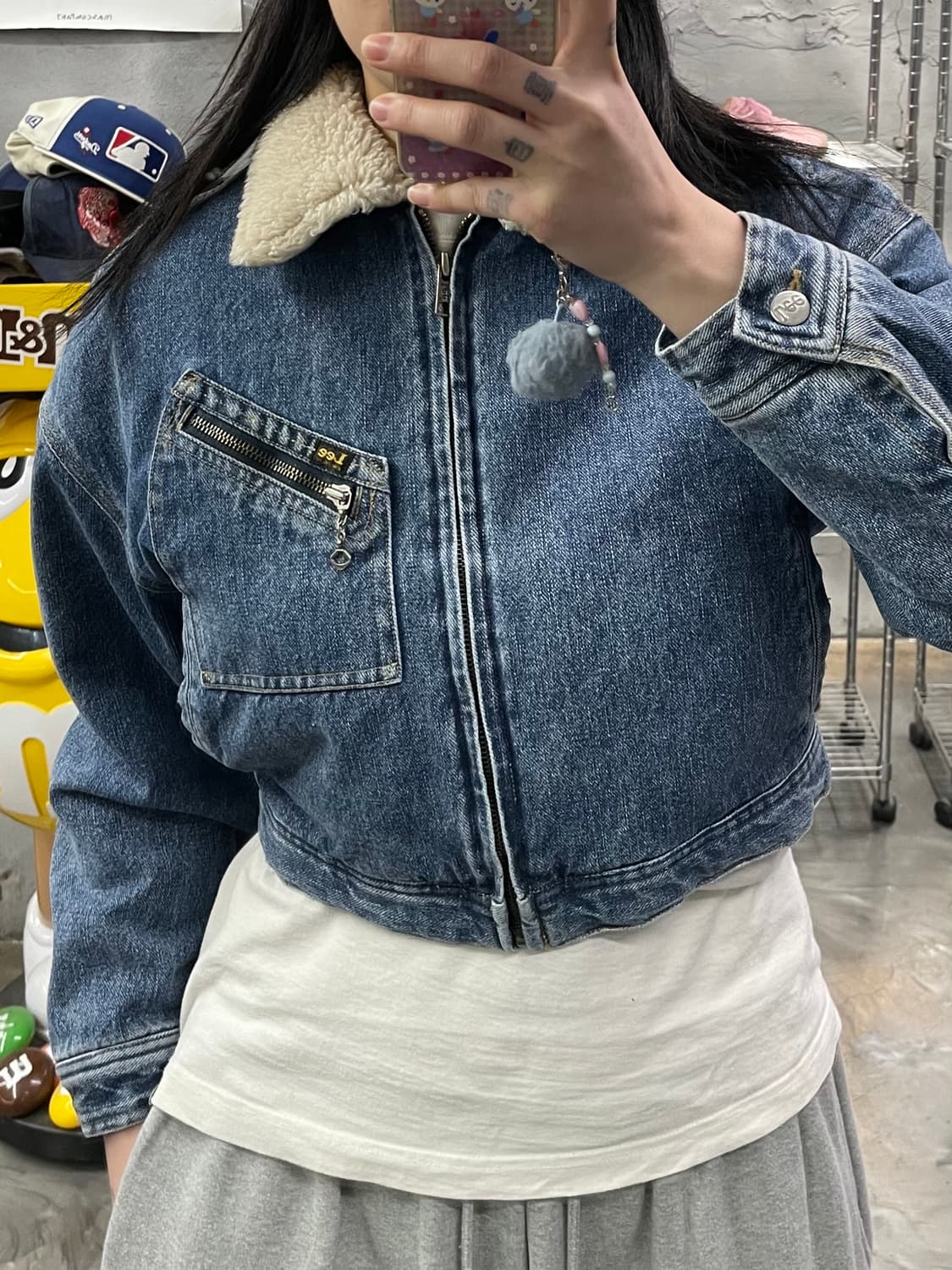 Lee 퍼 카라 크롭 데님 자켓 상품이미지8