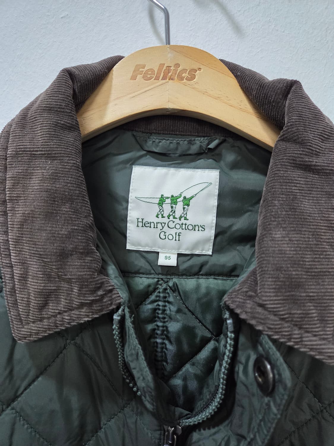 헨리코튼 퀼팅 자켓 다크 그린 남자 95 상품이미지2