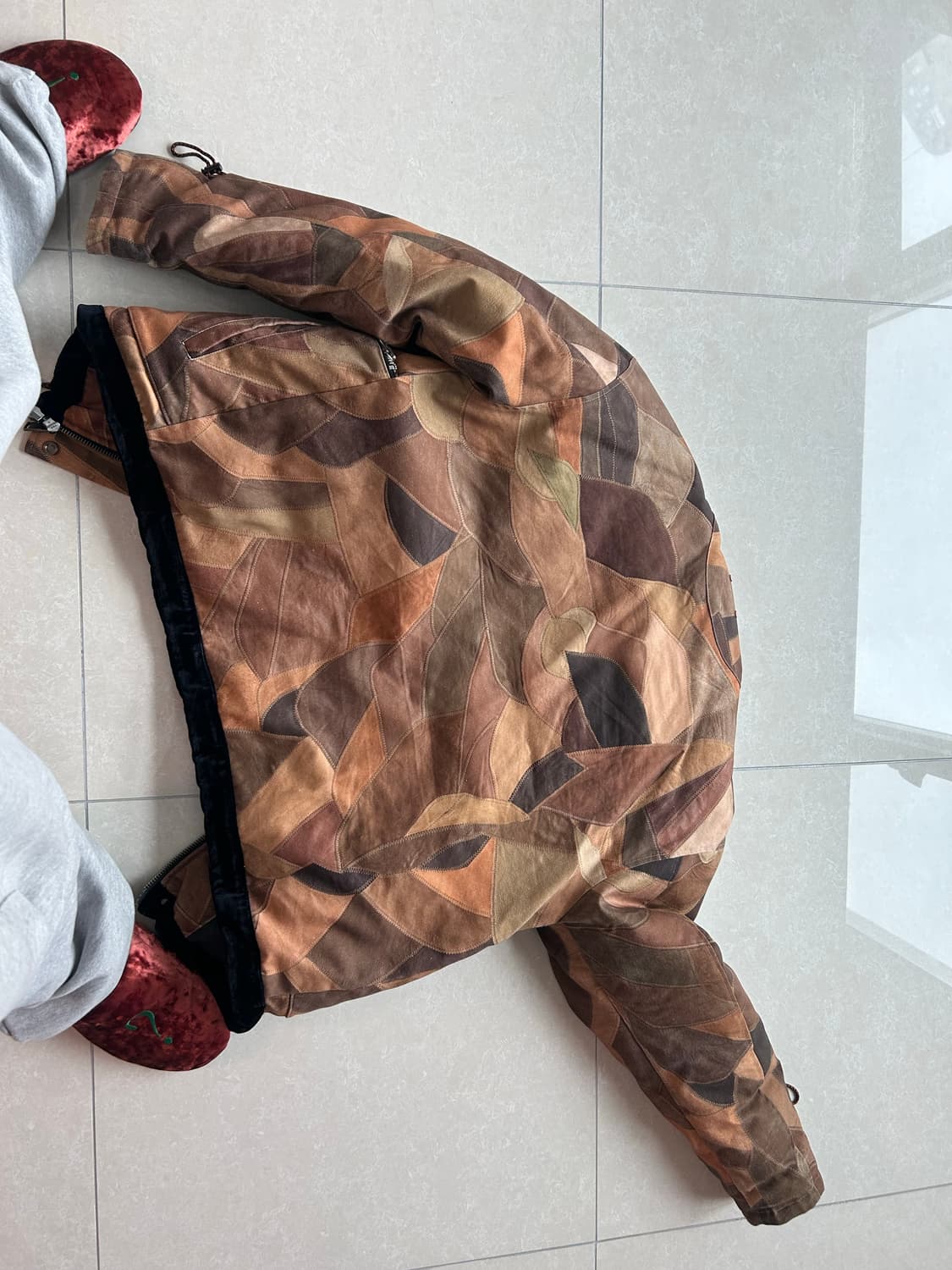 Andersson Bell 레더 패치 프린트 패디드 점퍼 상품이미지2