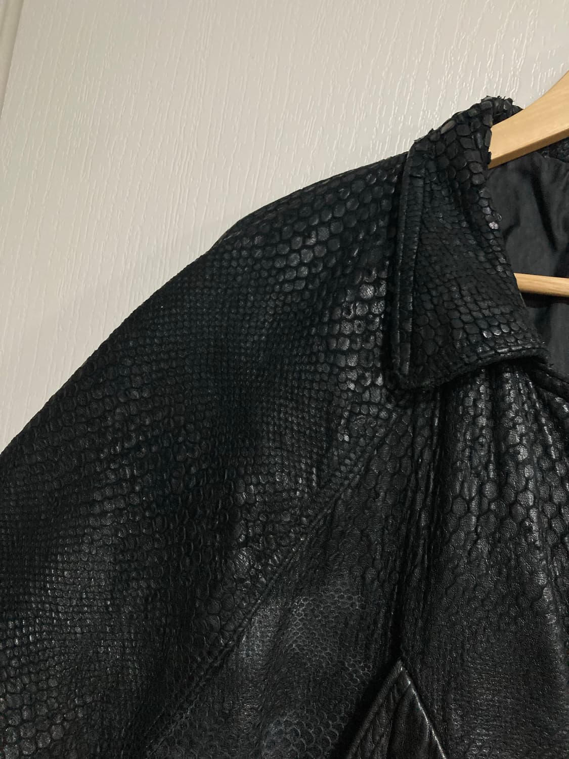 80s 파이톤 가죽 봄버 자켓 상품이미지6