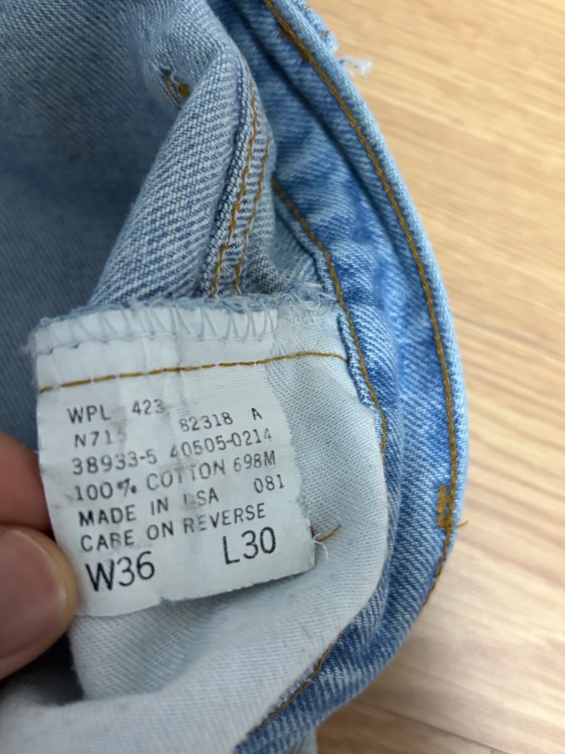 90s USA 리바이스 505 오랜지 탭 W36 L30  상품이미지10