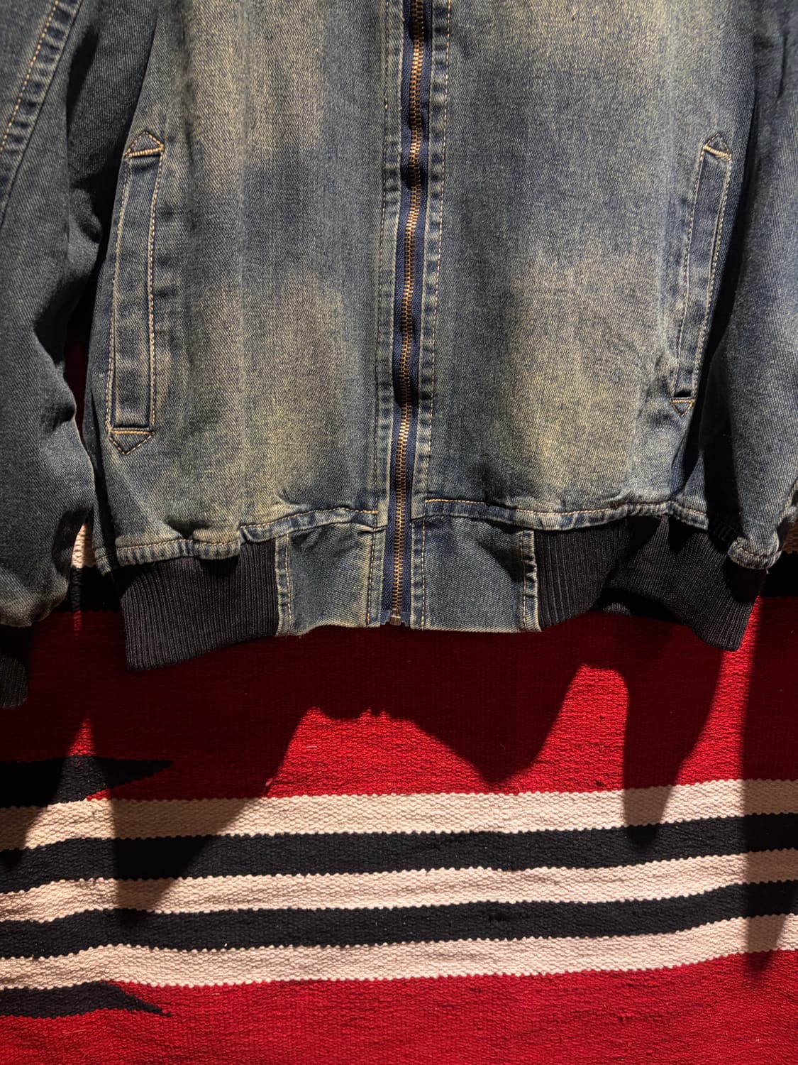 Vintage washed denim blouson / 데님 블루종점퍼 상품이미지6