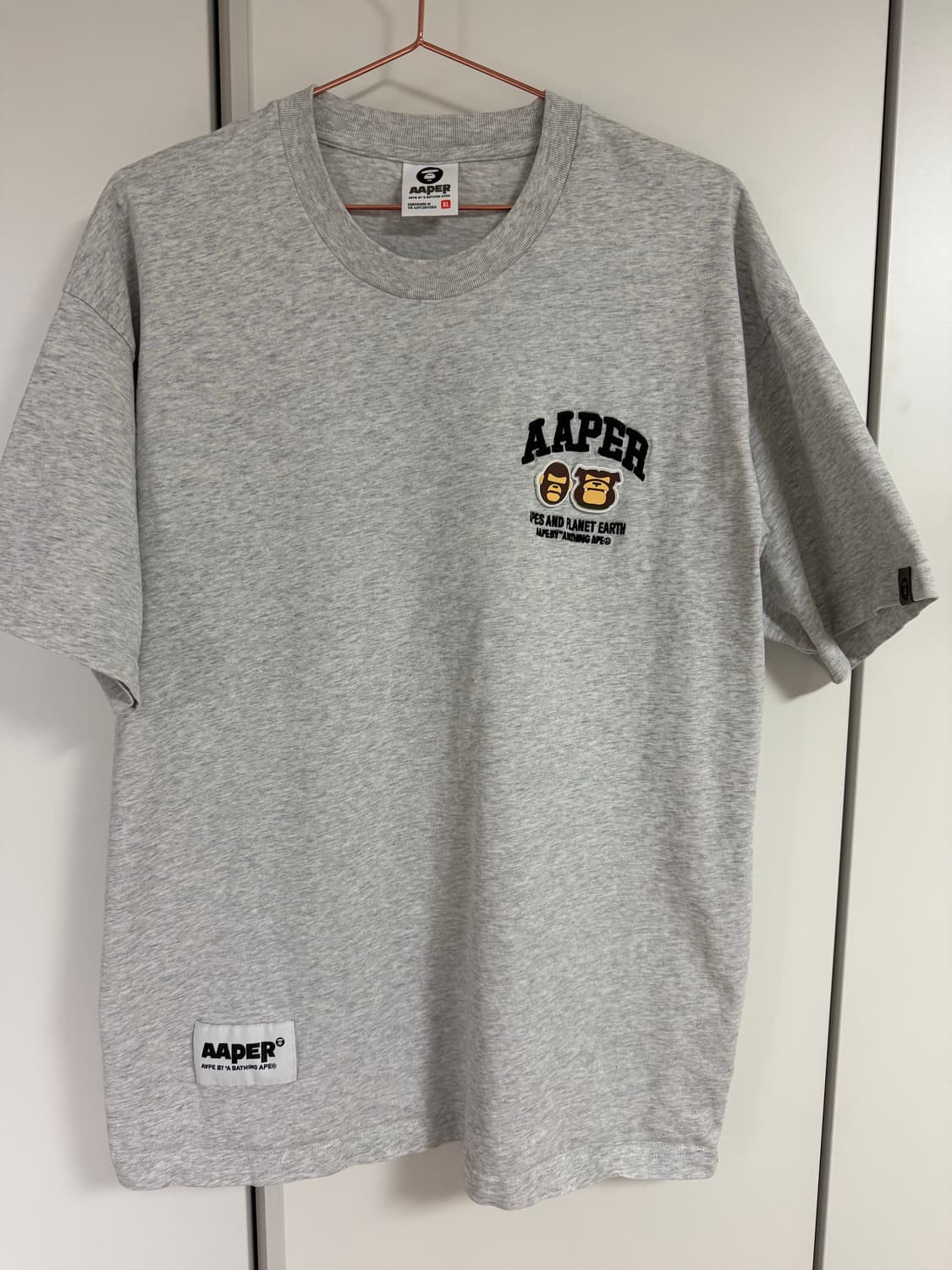 AAPE 반팔티 그레이 XL 상품이미지1