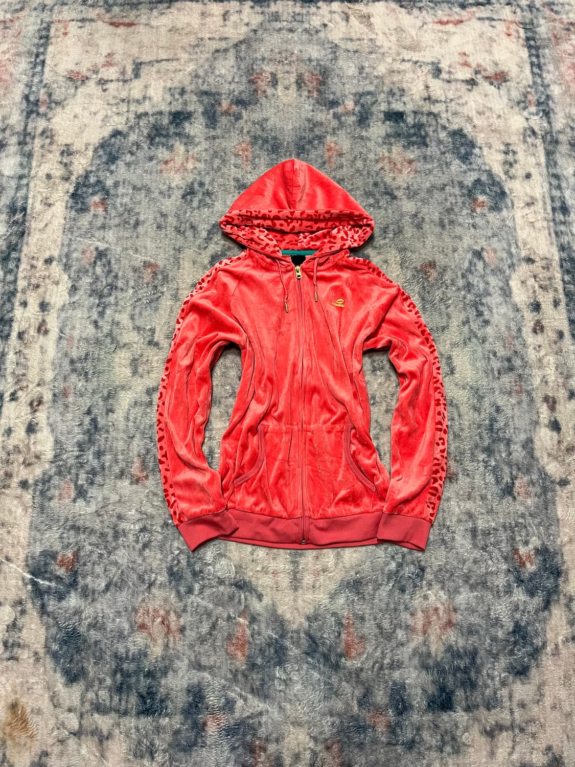 Kissmark 00s gal pink leopard velour hoo 상품이미지2