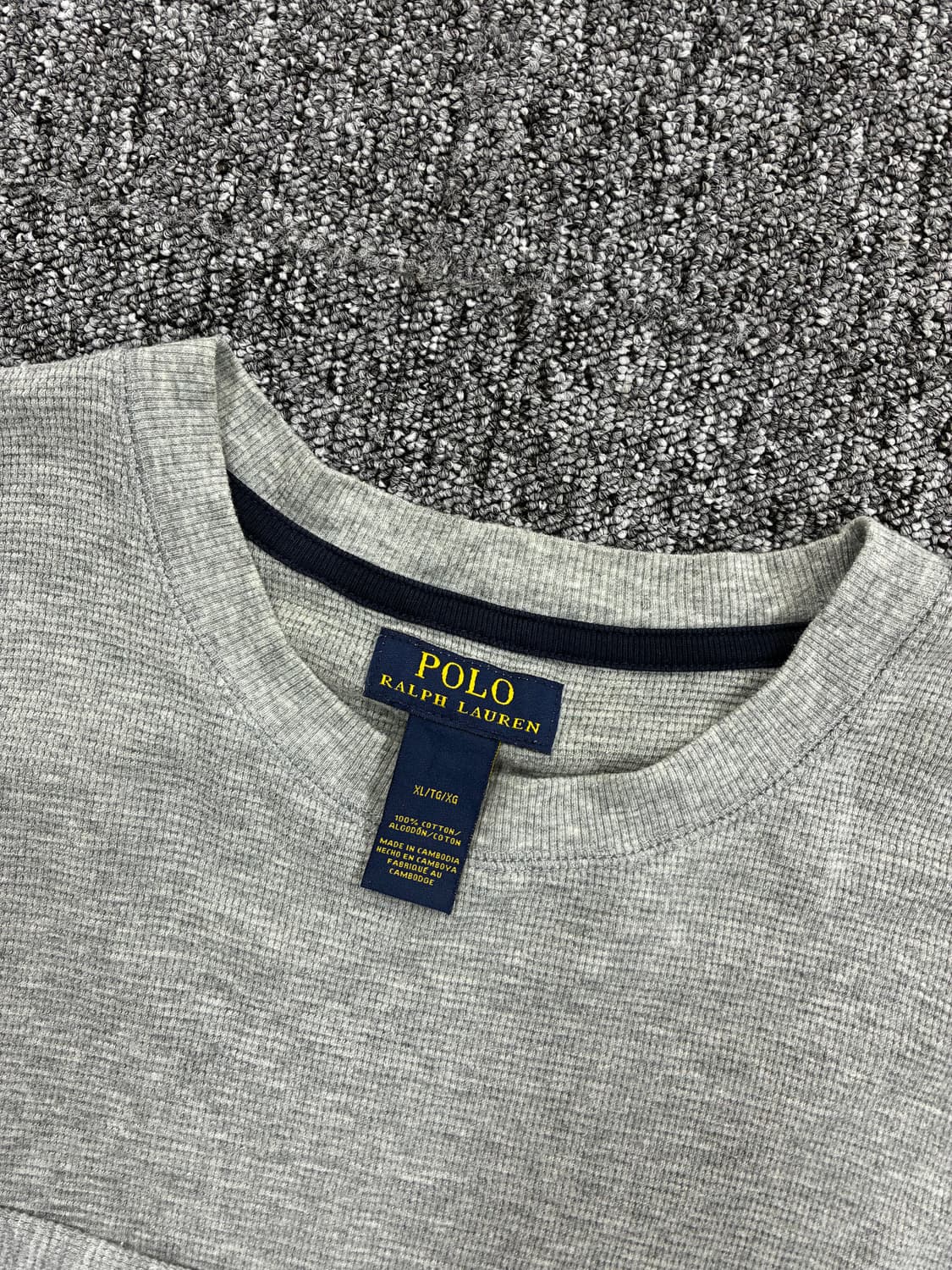 폴로 랄프로렌 그레이 와플티 XL 상품이미지5