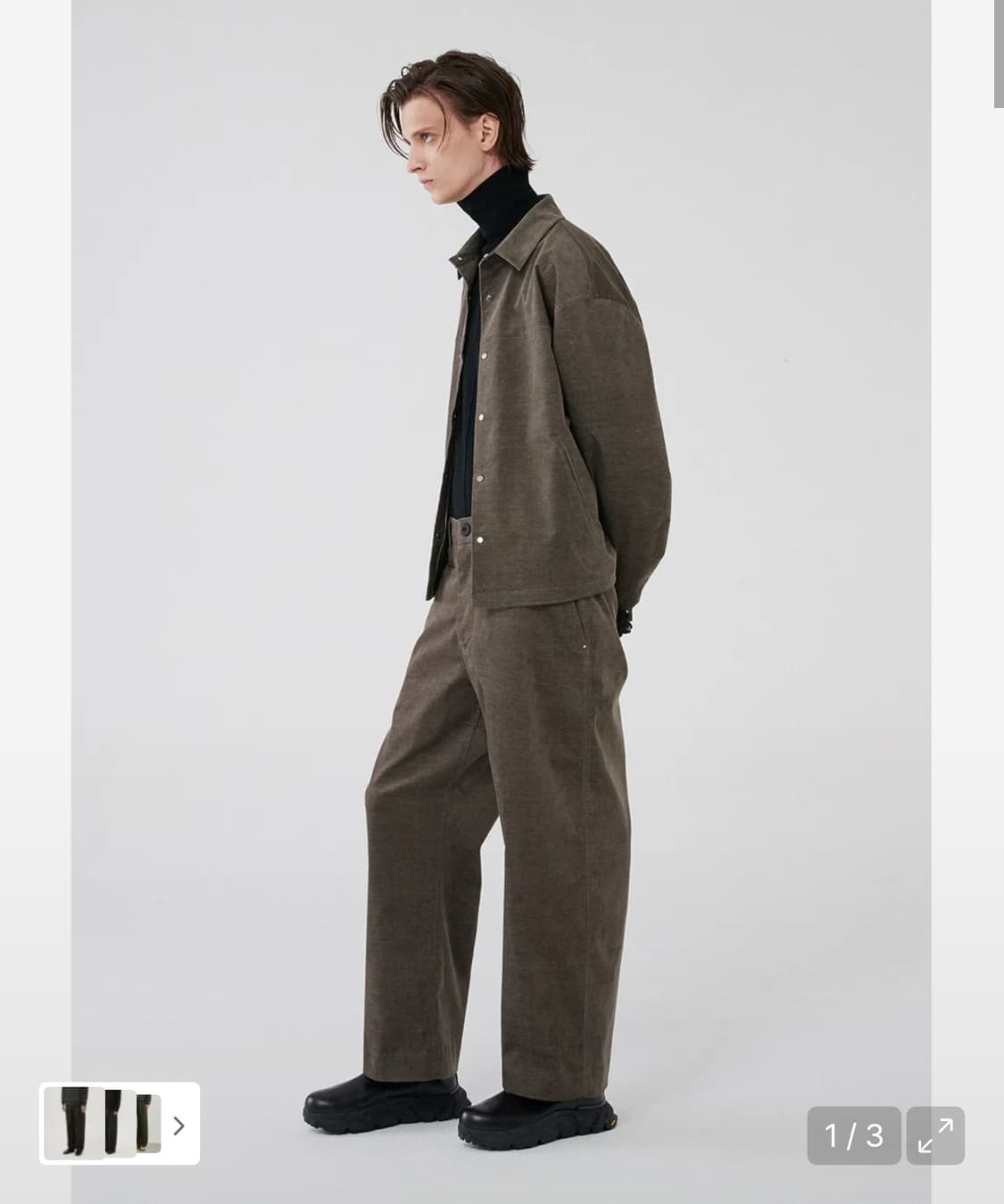 오브젝트매터스 몰스킨 카키그레이 셋업M사이즈 상품이미지3