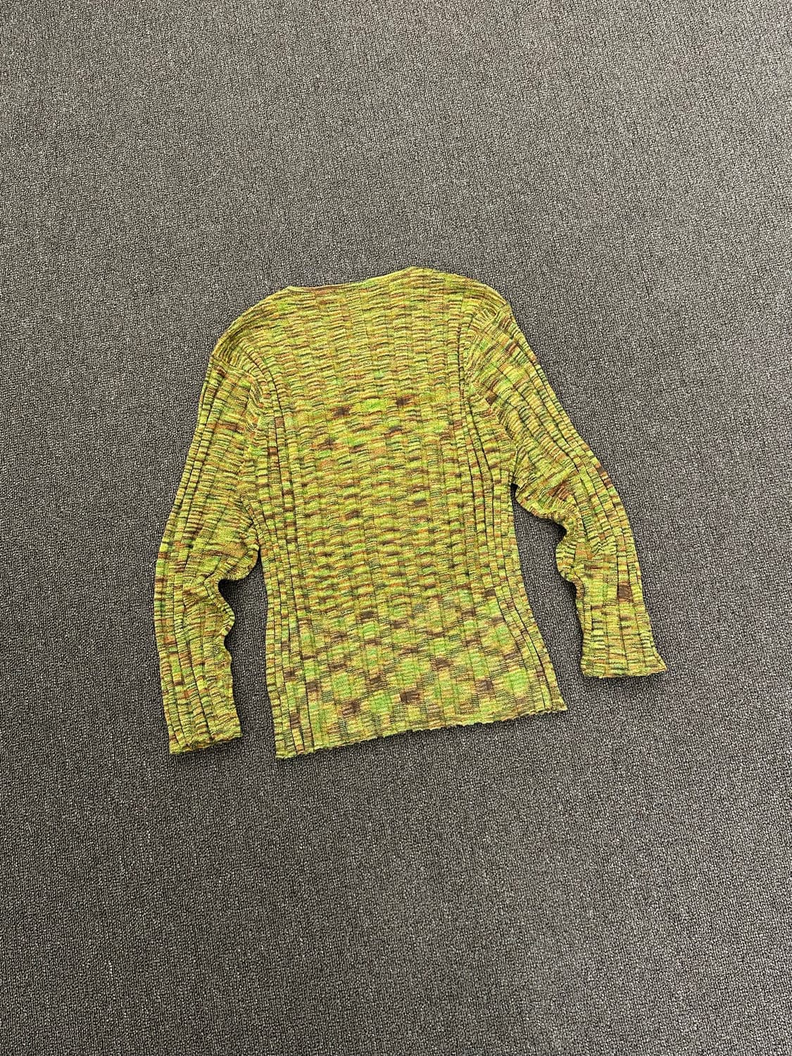 OS)Japanese vintage 여성 패턴 골지 니트 가디건 상품이미지7