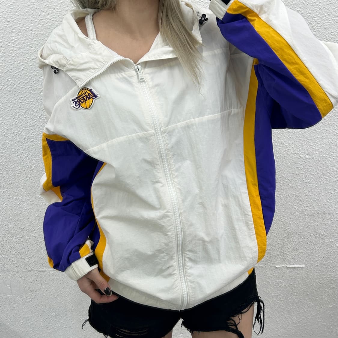 NBA 레이커스 퍼플배색 화이트 바람막이 M 상품이미지2