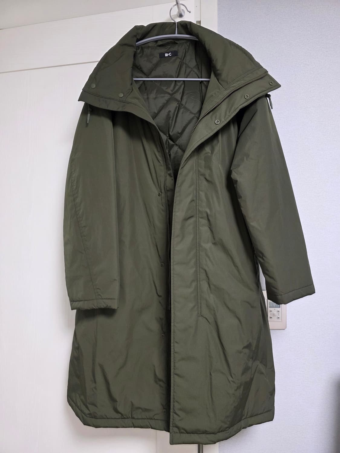 유니클로c 후드코트 s사이즈 올리브 상품이미지4