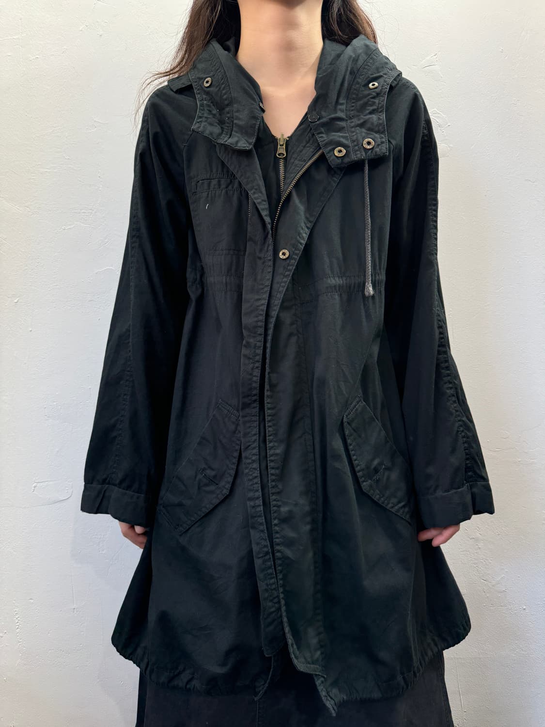 earth music&ecology cotton hood jacket 상품이미지1