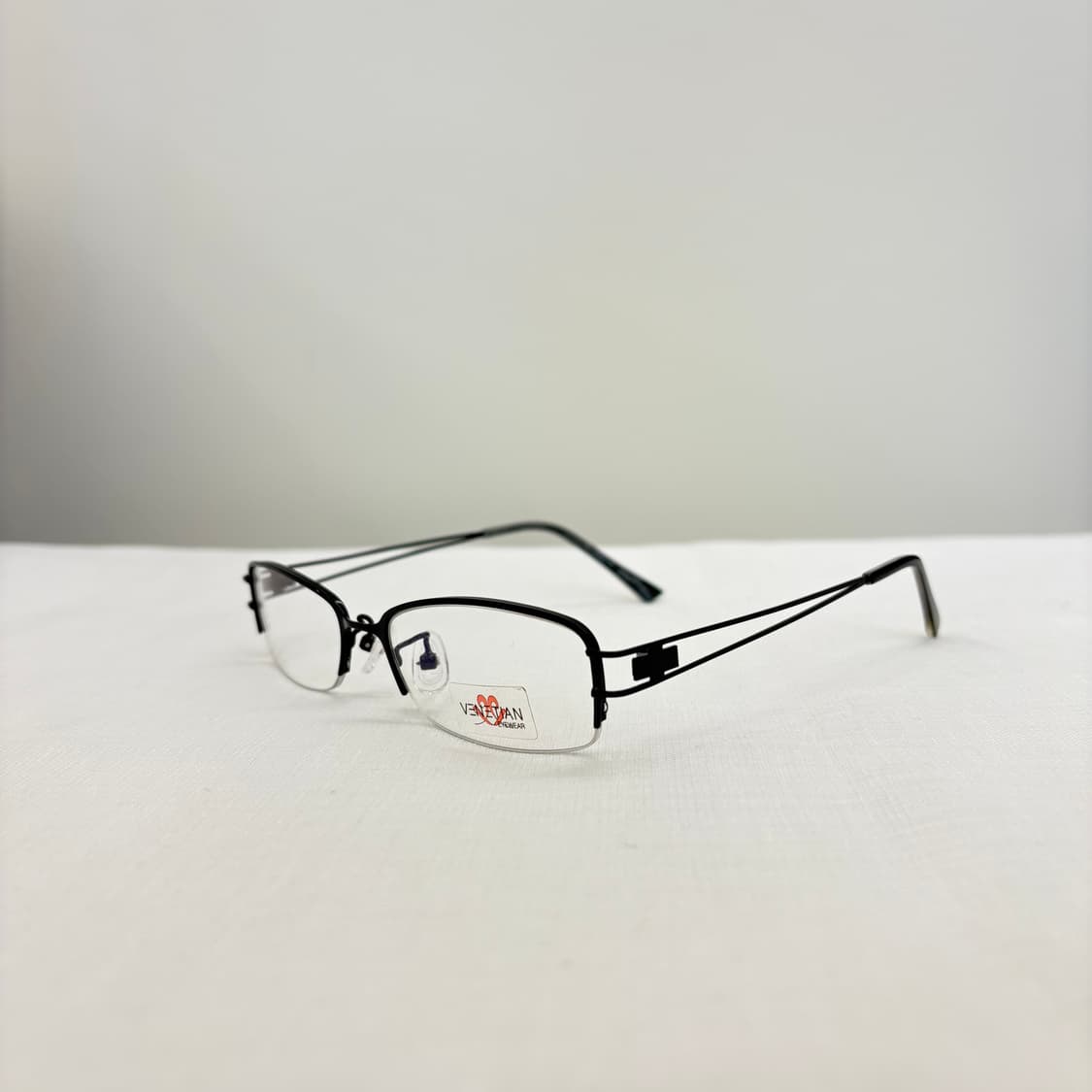 VENETIAN 블랙 반무테 빈티지안경 상품이미지2