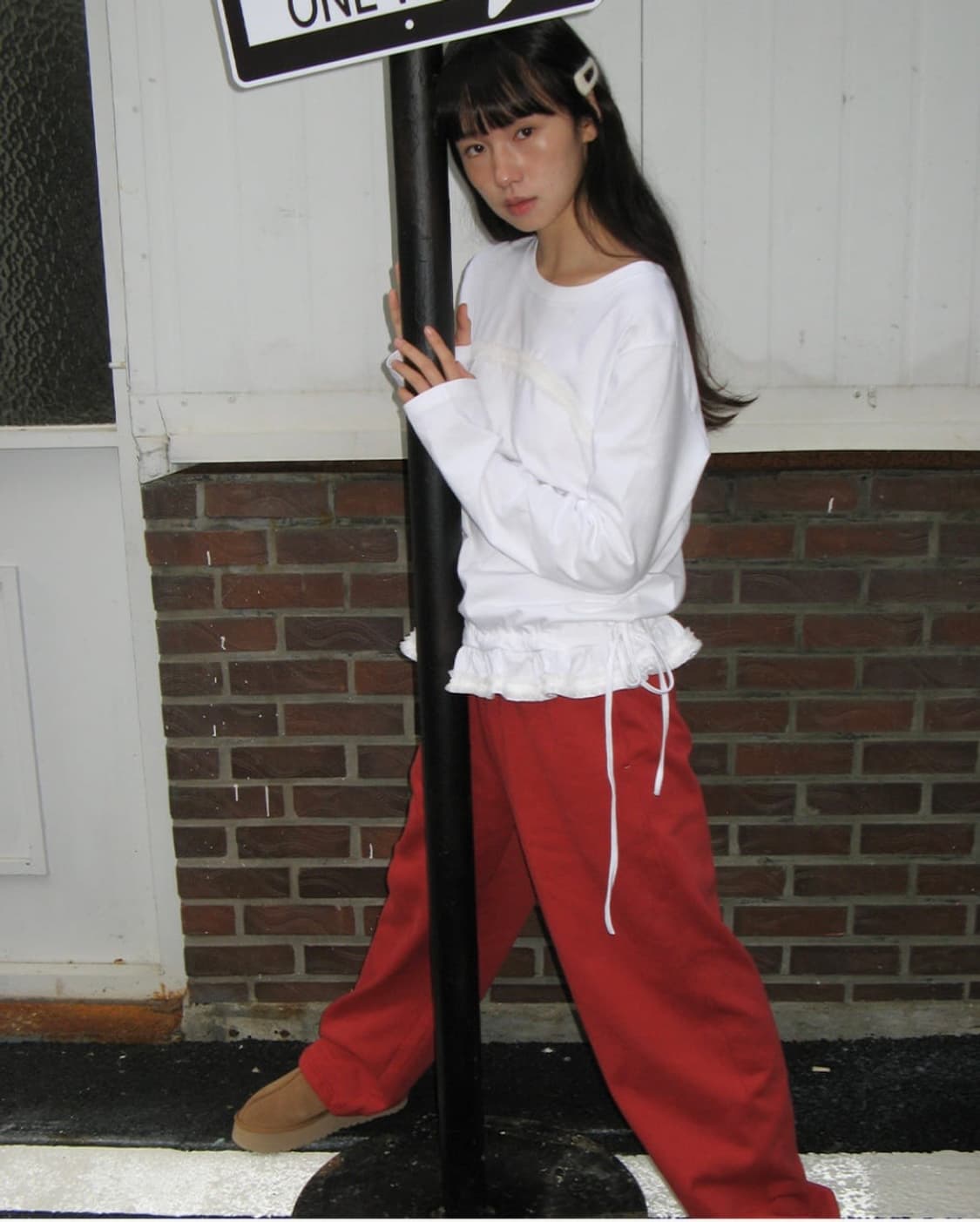 론론 FRILL SHIRRING SLEEVE T SHIRT 상품이미지2