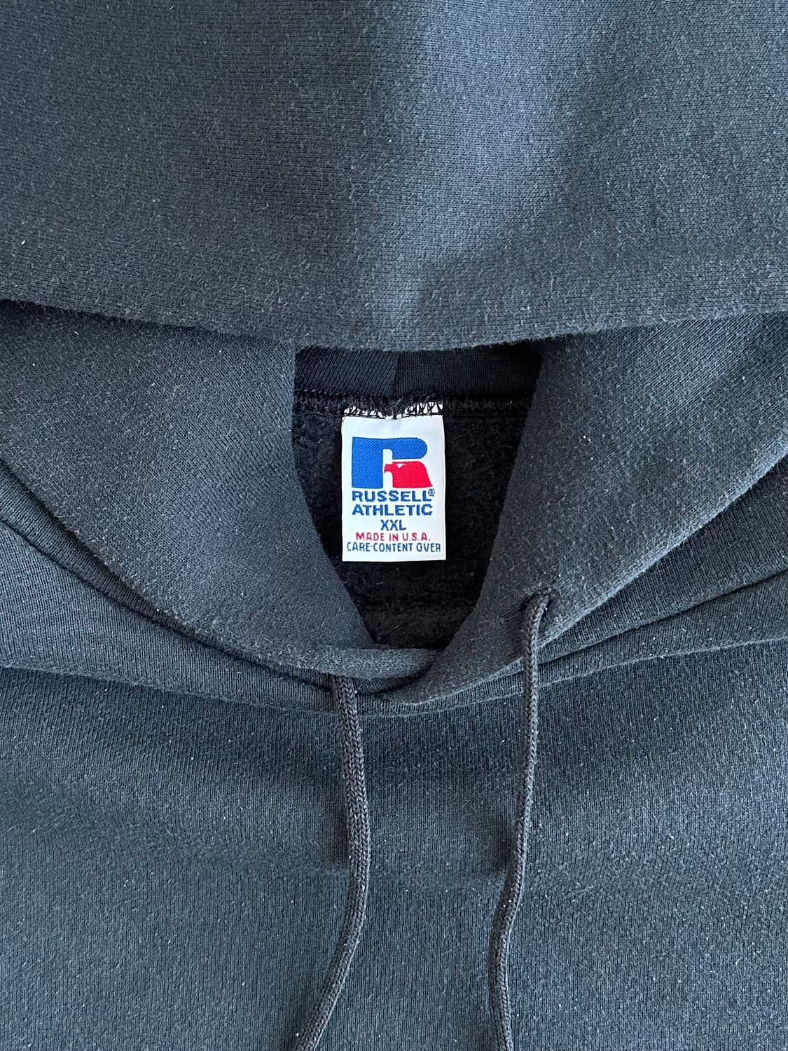 90s 빈티지 러셀 후드 블랙 XXL USA 상품이미지6