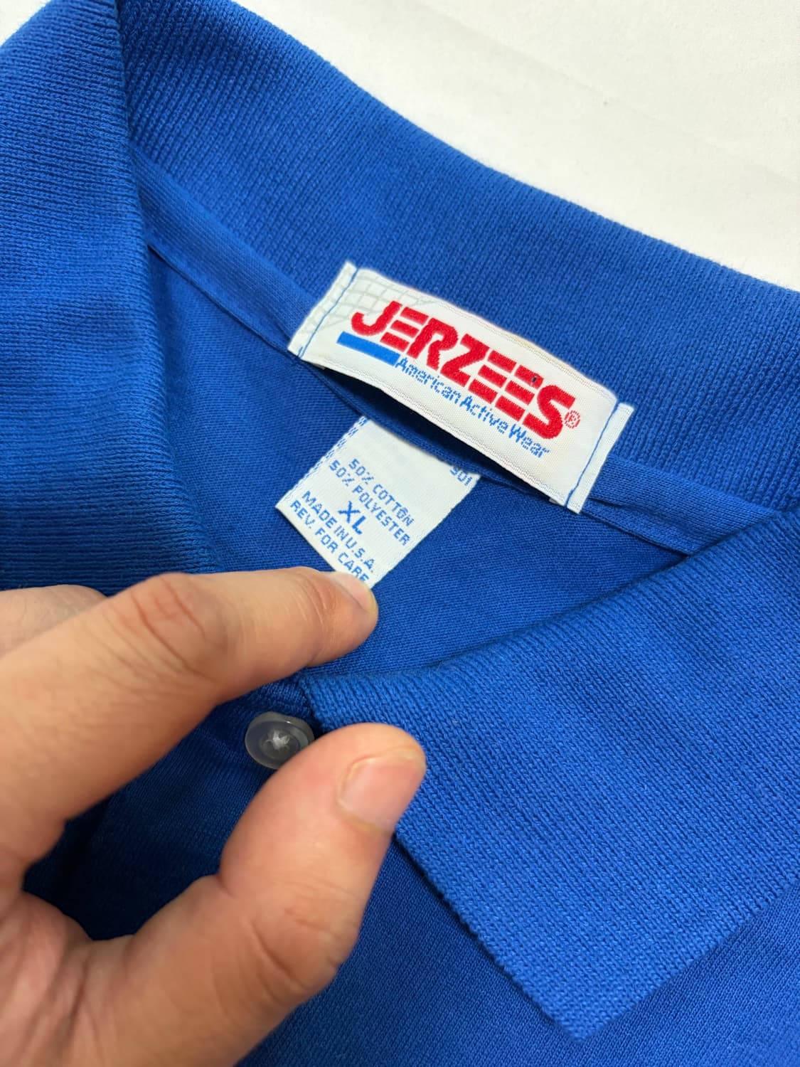 XL) 90s jerzees 싱글스티치 튜블러 카라티 블루 상품이미지3