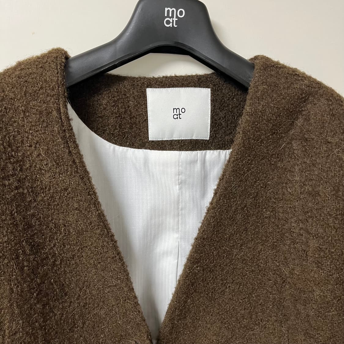 모우트 자켓 moat  V-NECK NOCOLLAR HALF JACKET 상품이미지2