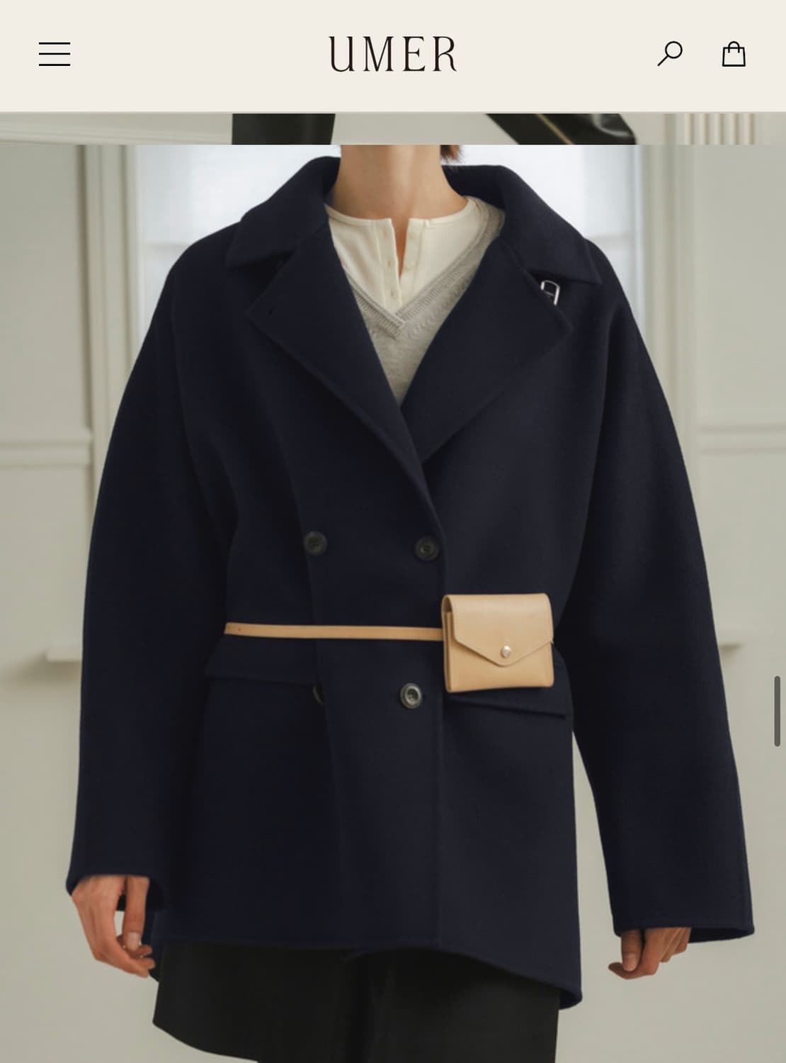 유메르 모엘 캐시미어 더블코트 새상품 상품이미지3