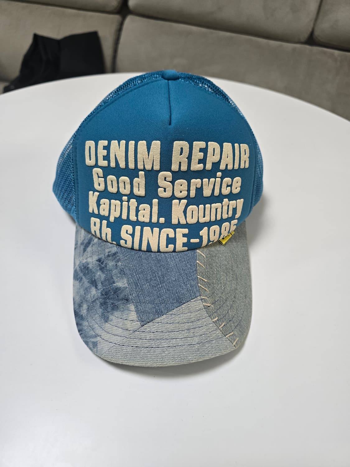 캐피탈 데님 패치워크 트러커캡 상품이미지1