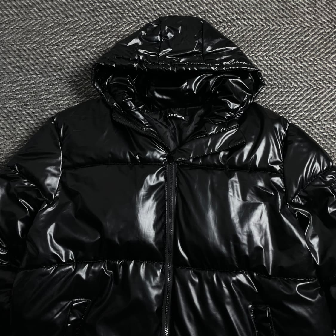 JIE YUFS 글로시 블랙 푸퍼 패딩 자켓y 4022 상품이미지5