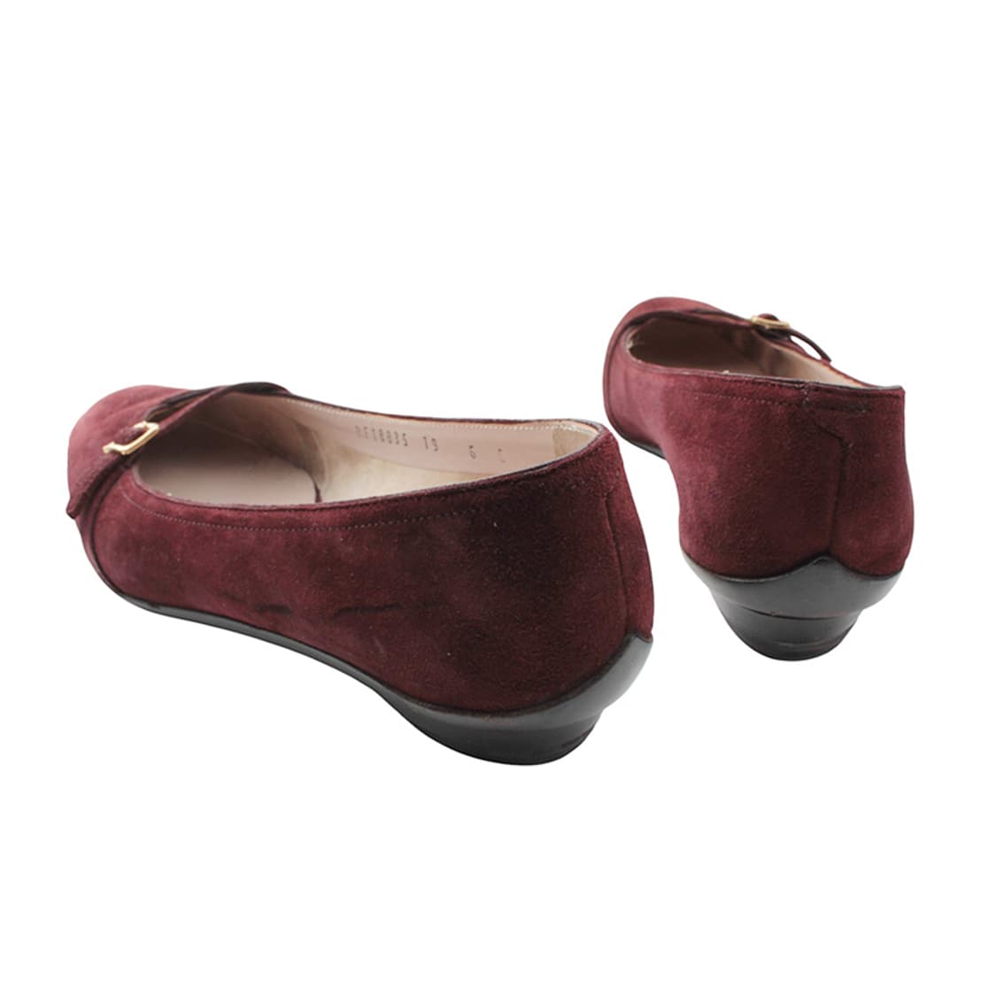 페라가모 와인 스웨이드 스트랩 플랫슈즈 36 1/2 C 상품이미지4