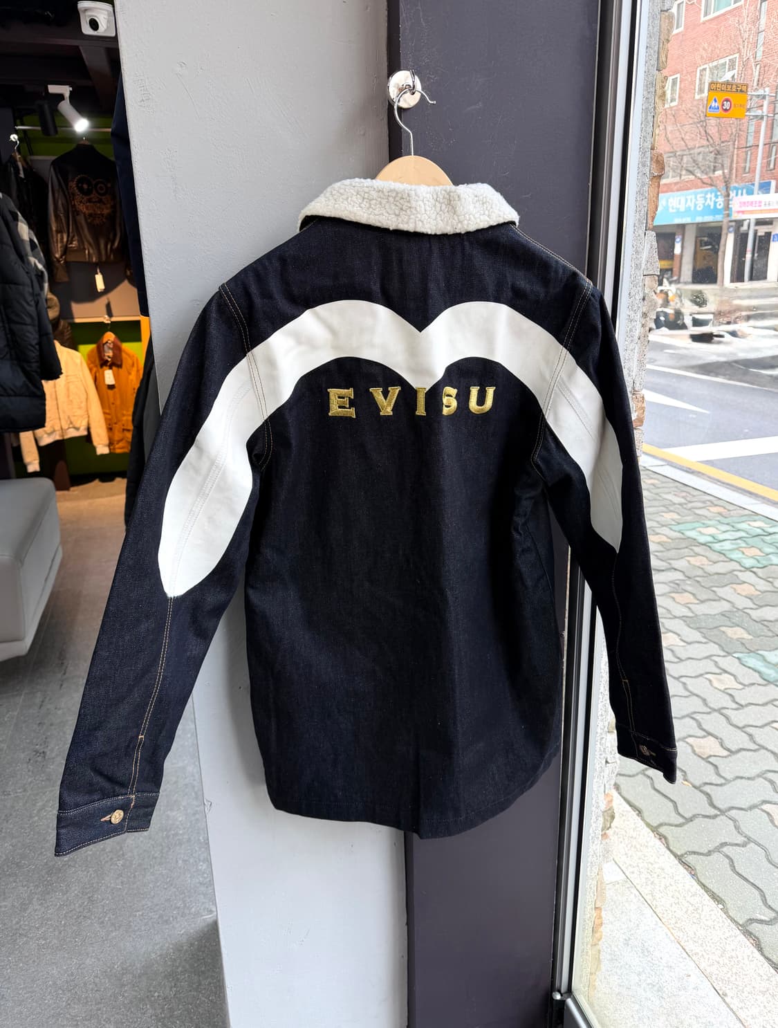 .L/ 에비수 빅로고 청데님 쉐르파 자켓 상품이미지6