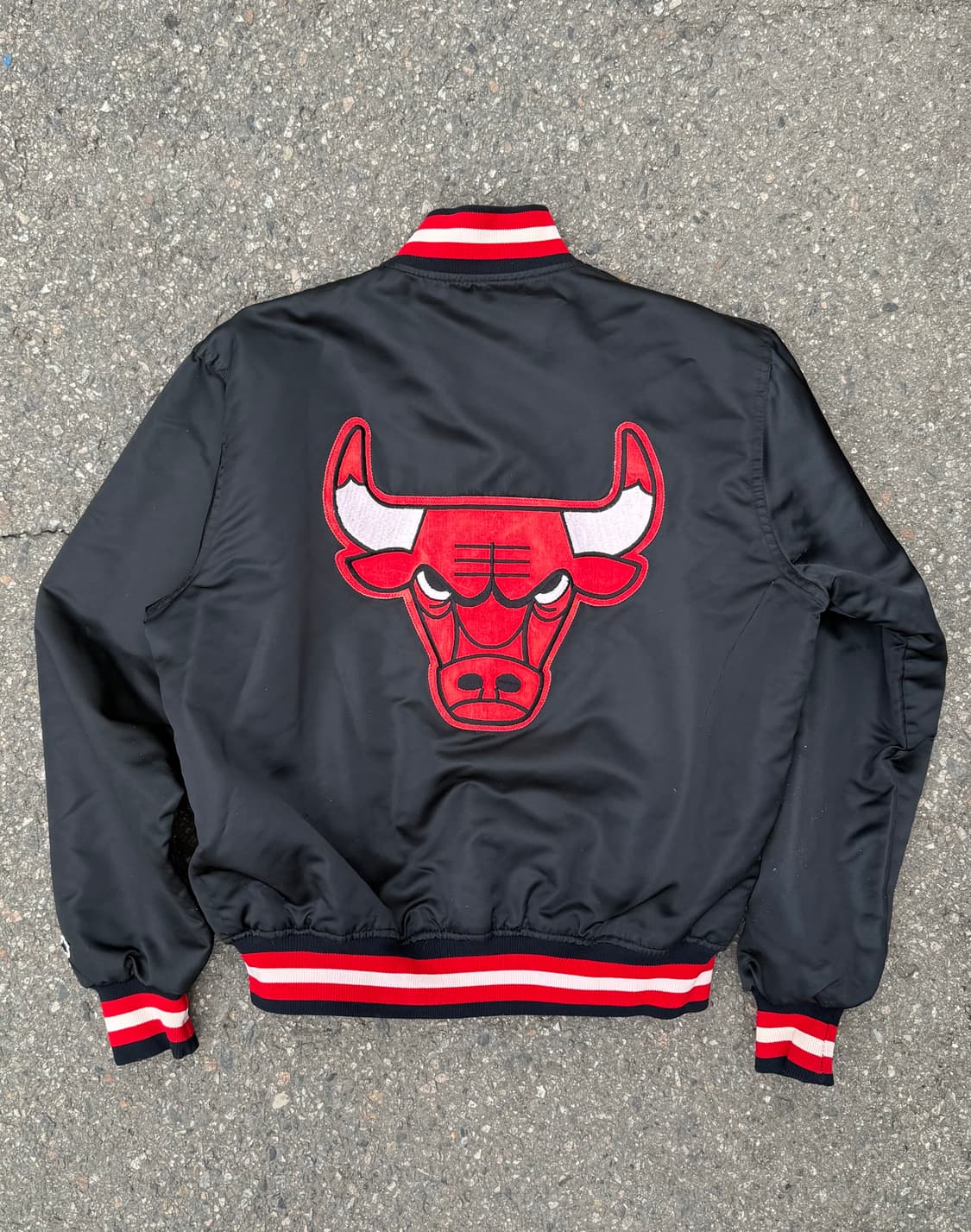 🇺🇸90s Made in USA 스타터 시카고불스 새틴 바시티 자켓 상품이미지2