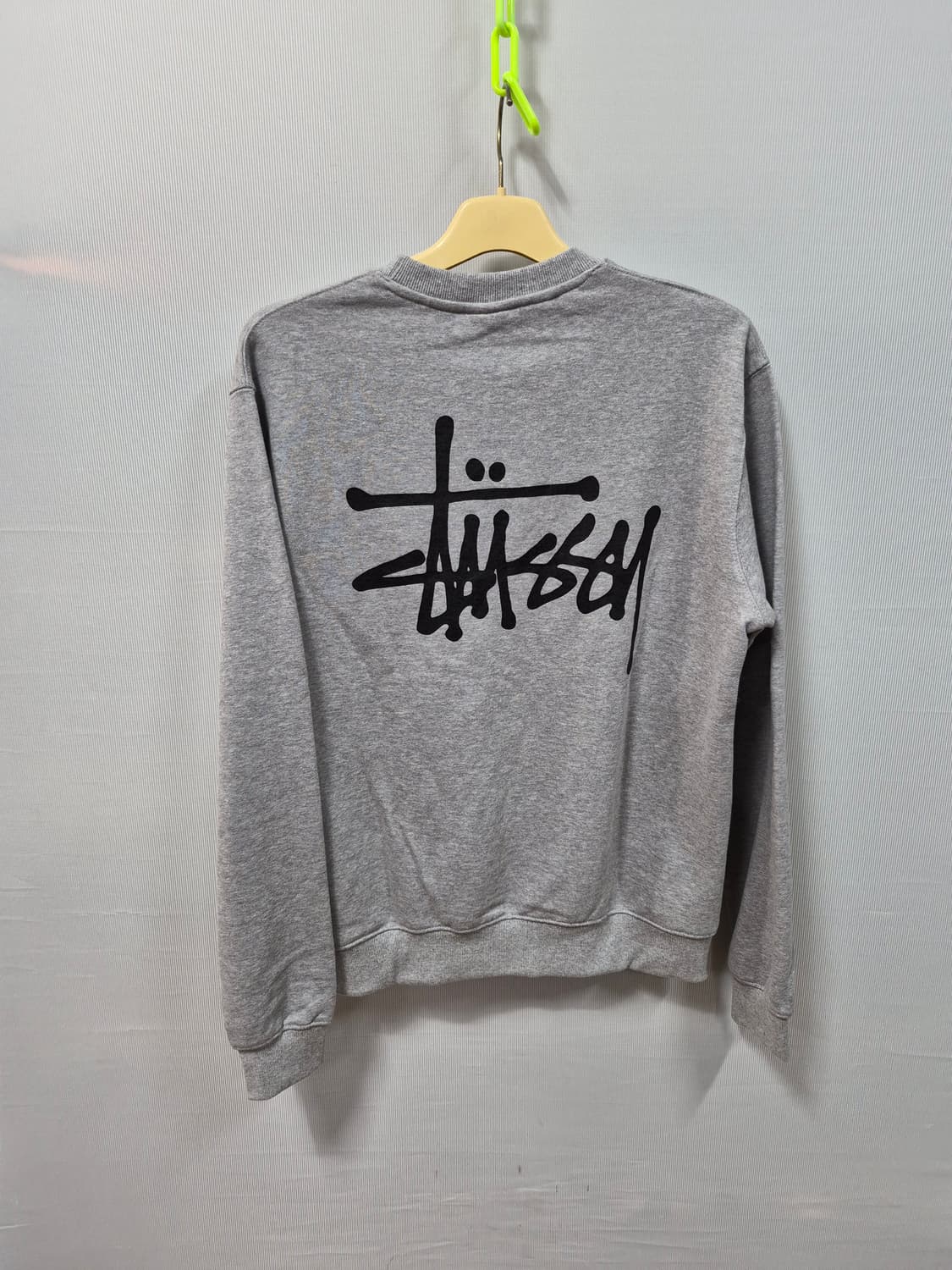 스투시 스탁 로고 기모 맨투맨 회색 M 100~105 상품이미지2