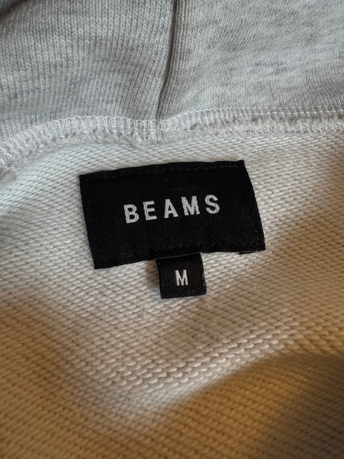 (M)BEAMS 빔즈 베이직 후드티 에쉬 그레이 상품이미지4
