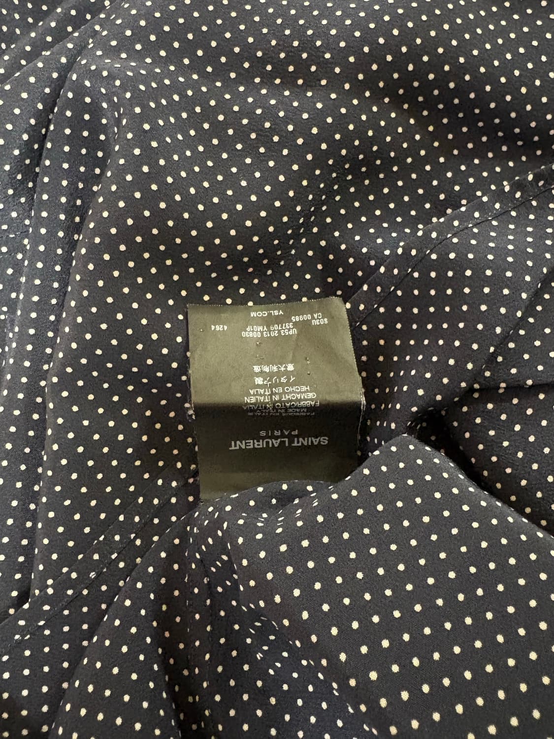 생로랑 13시즌 마이크로 도트 셔츠 상품이미지4