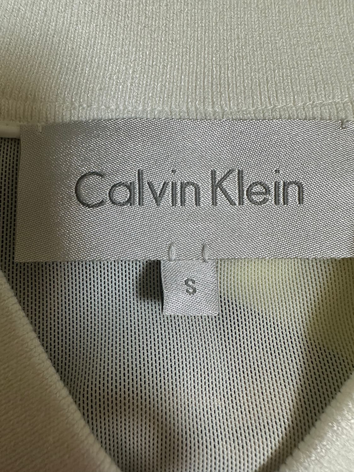 캘빈클라인 아이보리 시스루 숏 봄버 자켓  상품이미지6